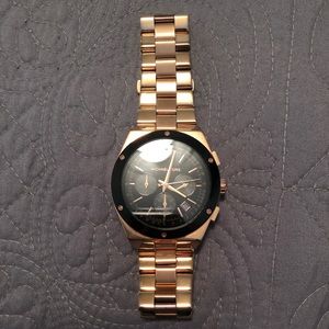 Michael Kors black/rose gold watch
